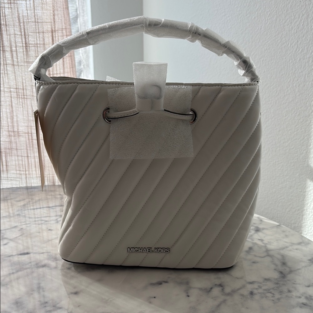 Michael Kors White Suri Medium Quilted Women's Bag